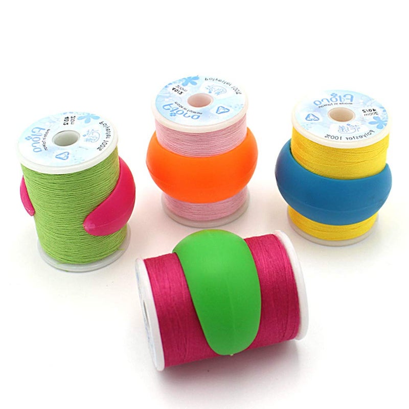 Miamay Thread Spool Savers Huggers Avoid Loose Ends or Thread Tails Prevent Thread Tails from Unwinding No Loose Ends for Sewing Thread Spools (16 Pieces) - Image 2